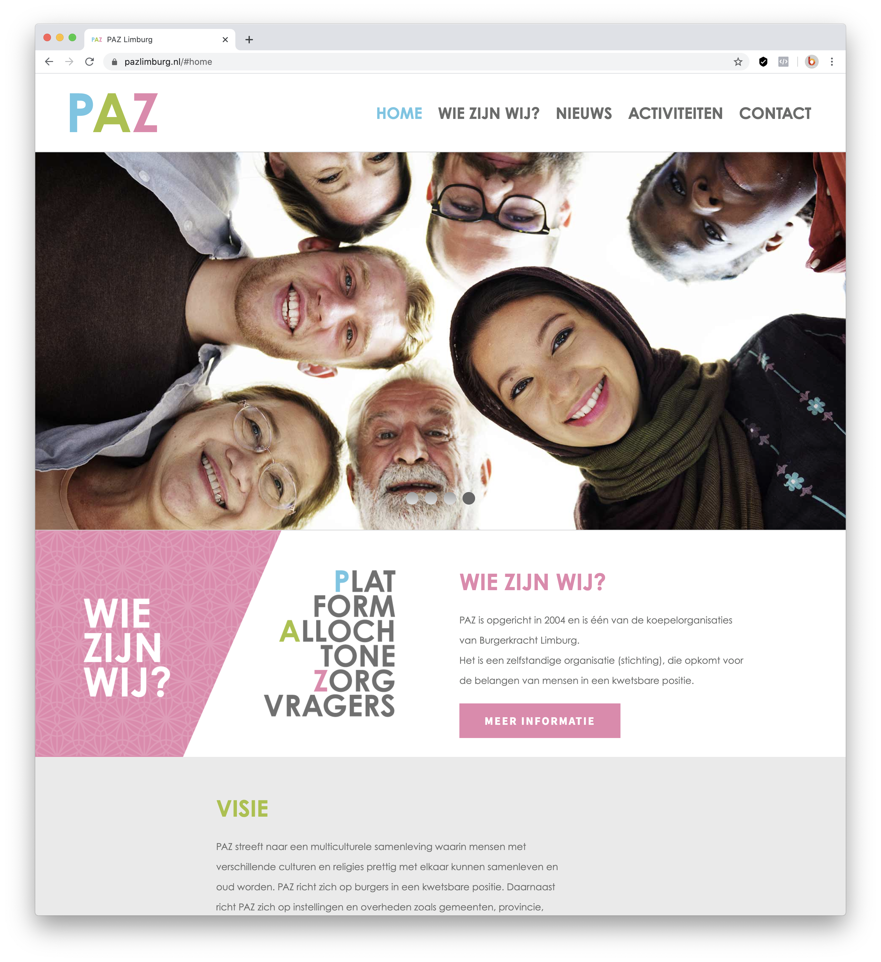 PAZ Limburg website 1